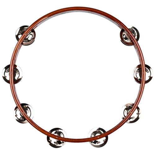 Image 2 - Meinl Percussion 10" Traditional Wood Tambourine, Single row, Nickel plated steel jingles - TA1AB